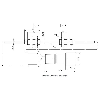 Micromote  Tête de capteur optique Barrage P=2m IR / M08 3P+C1m PUR - BOH TI-M05-013-01-S49F (BOH006A)-Lire la description