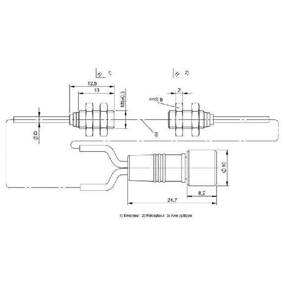 Micromote Tête de capteur optique Barrage P=2m IR / M08 3P+C1m PUR - BOH TI-M05-013-01-S49F (BOH006A) Micromote Tête de capteur optique Barrage P=2m IR / M08 3P+C1m PUR - BOH TI-M05-013-01-S49F (BOH006A)-Lire la description