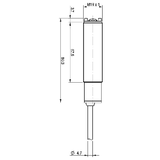 Cellule Bar. reflex PNP/NPN P=4,5m IR NO/NF M18 Plast Axial Câble 2m - MSC/00-0A-Lire la description