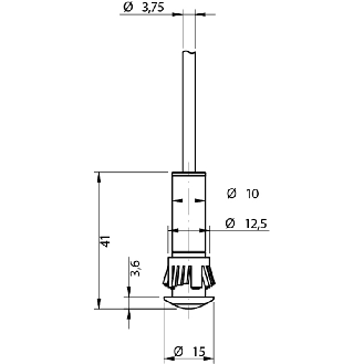 Cellule Barrage (R) PNP P=2m IR DO Ø10x36mm PC 10-30Vdc Câble 7m PVC - DGR/DP-3DEA-Lire la description