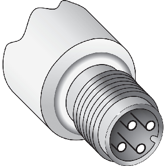 Cellule Directe PNP P=450mm Pot. LO/DO M18 Radial / M12 4P - VTE180-2P42444-Lire la description