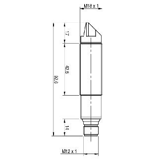 Cellule Barrage (R) PNP P=15m IR NO+NF M18 Plast. Radial M12 4P - FAIZ/BP-2E-Lire la description