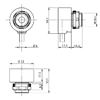 Cellule Barrage (R) PushPull P=8m IR DO Plast. Radial Câble 5m 90° - FLIR/DT-0C-Lire la description