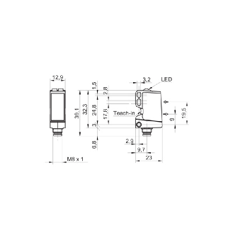 Cellule EAP PNP/NPN P=1,8m IO-Link LO / M08 4P - OT300.GL-GLZZJ.72N (OT300.GL-11240057)-Lire la description