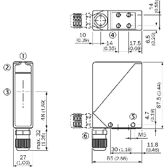 Cellule Barrage PNP/NPN P=60m LR LO/DO E.test / M12 5P - WS/WE24-2S01-Lire la description