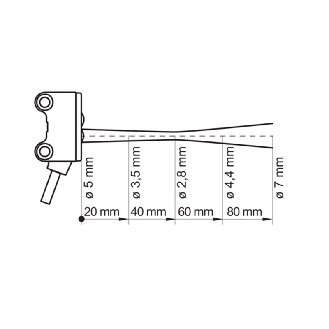 Cellule EAP PushPull P=72mm Teach IOL LR LO/DO / M08 4P+C0.2m PVC - O200.GR-GW1J.72NV/E026_H006-Lire la description