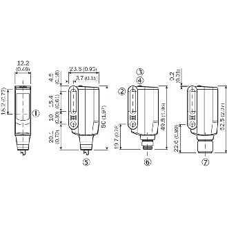 Cellule Bar. reflex PNP P=12m Laser LO/DO / M12 4P - WL9M4L-3P2432-Lire la description
