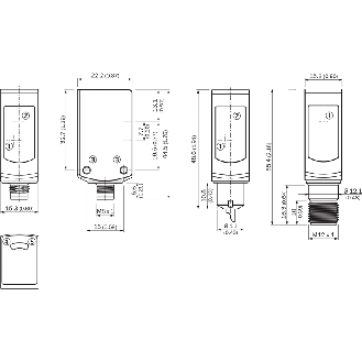 Cellule EAP PNP P=120mm PinPoint LO Inox WD / M08 4P - WTB4S-3P2235VS07-Lire la description