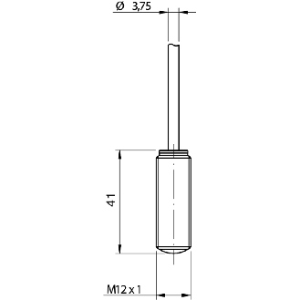 Cellule Barrage (E) AMPLI P=75m IR M12x41mm Inox Câble 15m PVC - DGE/01-2C-Lire la description