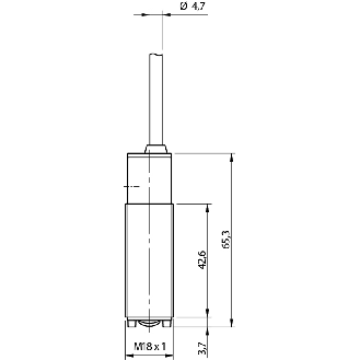 Cellule EAP PNP P=130mm LR NO+NF M18 Métal Axial Câble 2m - FARS/BP-1A-Lire la description