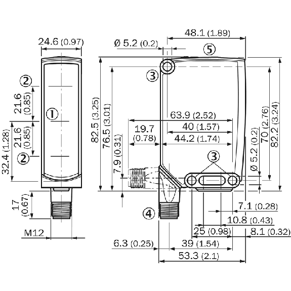 Cellule EAP PNP/NPN P=1m LR IO-Link LO/DO 10-30Vdc / M12 4P - WTS26G-24161920A00-Lire la description