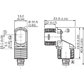 Cellule Directe PNP P=740mm LR DO Hybride / M08 4P - ZTE18-4FZ3A8-Lire la description