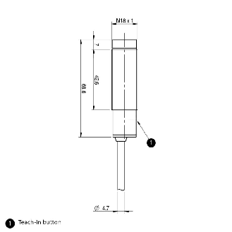 Cellule Barrage (R) PNP P=50m Laser NO+NF M18 Métal Axial M12 4P+C - FALD/BP-1AVEAK-Lire la description