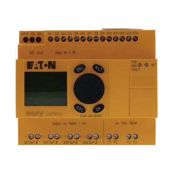 Modules logiques de sécurité,24V DC,14 e. TOR,4 s.TOR à relais,affich - ES4P-221-DRXD1-Lire la description