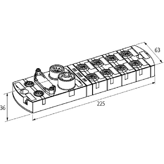 IMPACT67 Module compact d'E/S, IP67, DIO8 DIO8, Ethernet/IP - 55089 | IMPACT67 E DIO8 (DIO8)-Lire la description