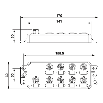 Module d'entension I/O Link, 8 sorties TOR, 24VDC, 3 fils, Axioline E - AXL E IOL DO8 M12 6P-Lire la description