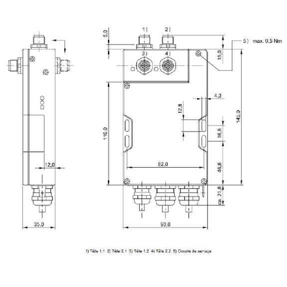 Unité d'exploitation BF (70/455 kHz), PROFIBUS-DP Slave - BIS C-6002-019-655-03-KL2 (BIS009H)-Lire la description