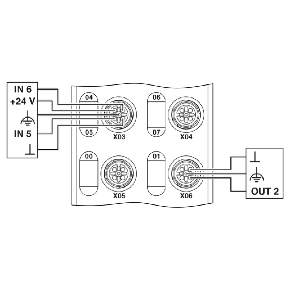 Périphérique PROFIBUS-DP, 8xM12 entrées TOR, 4xM12 sorties TOR, 24V - AXL E PB DI8 DO4 2A M12 6P-Lire la description