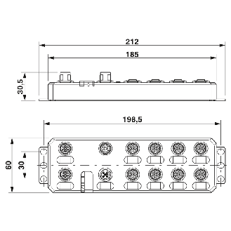 Périphérique PROFIBUS-DP, 8xM12 entrées TOR, 4xM12 sorties TOR, 24V - AXL E PB DI8 DO4 2A M12 6P-Lire la description