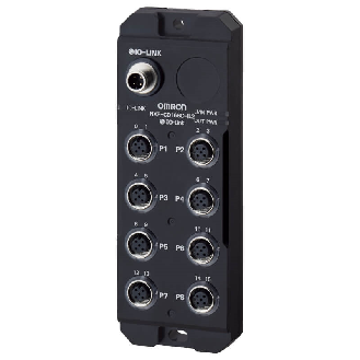 Module IO-Hub IP67 NXR Series, 16 entrées/sorties, 8 connecteurs M12 - NXR-CD166C-IL2-Lire la description