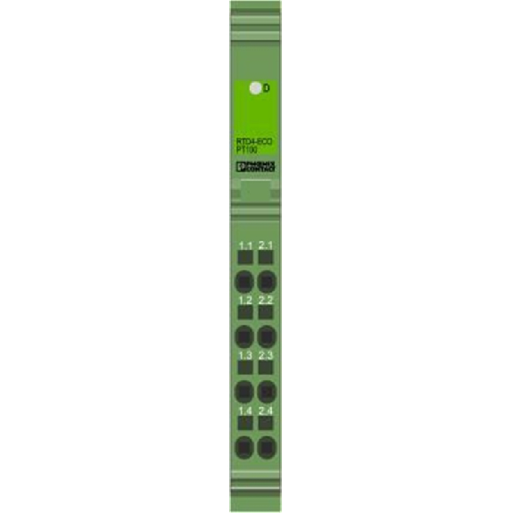 Module d'acquisition de la température, 4 Pt 100, 2 fils, IP20 - IB IL RTD 4/PT100-ECO-Lire la description