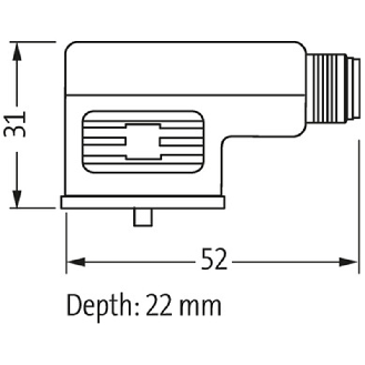 Adaptateur EV Forme BI 11mm 24VAC/DC / M12A Mâle 3P arrière - 7000-42081-0000000-Lire la description
