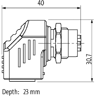 Adaptateur Ethernet M12/RJ45, CAT 5, fem/fem 90°, codé D, 4 pôles - 7000-99052-0000000-Lire la description