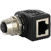 Adaptateur Ethernet M12/RJ45, CAT 5, fem/fem 90°, codé D, 4 pôles - 7000-99052-0000000 Adaptateur Ethernet M12/RJ45, CAT 5, fem/fem 90°, codé D, 4 pôles - 7000-99052-0000000