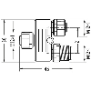 Coupleur en T M12A Fem 5p/M12A Fem 5p + M12A Mâle 5p - 7000-42751-0000000