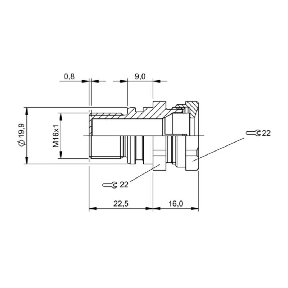 Suppport pour détecteurs M12, Ø22x38mm, PBT - BES 12,0-KH-5F (BAM00E8) Suppport pour détecteurs M12, Ø22x38mm, PBT - BES 12,0-KH-5F (BAM00E8)-Lire la description
