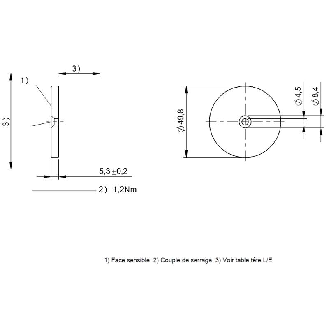 Support de données HF (13,56 MHz), 736 octets, 4 octets, rond - BIS M-134-10/L-HT (BIS00Y7)-Lire la description