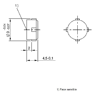 Support de données BF (70/455 kHz), 511 octets, Ø9x4.50mm - BIS C-121-04/L (BIS000T)-Lire la description