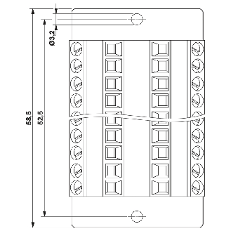 Module traversant VARIOFACE Bornes à vis / D-SUB-9 femelle - DFLK-D 9 SUB/B-Lire la description