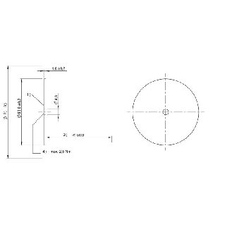 Support de données HF (13,56 MHz), 192 octets, 4 octets, rond - BIS L-102-05/L (BIS003A)-Lire la description
