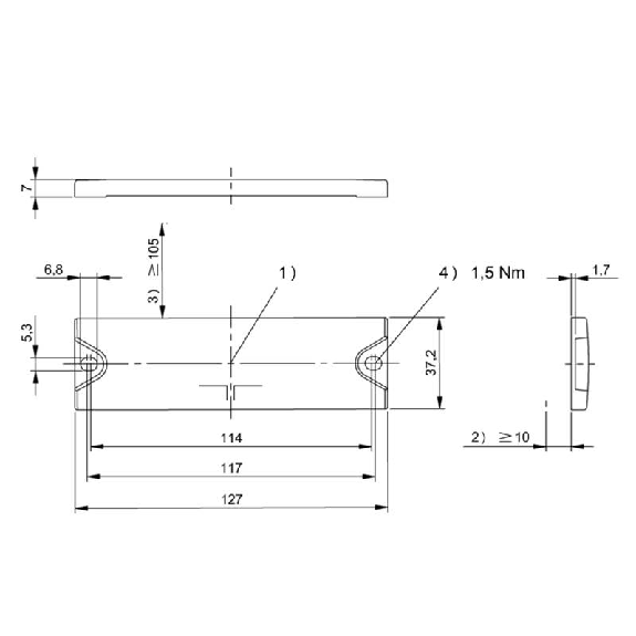 Tags RFID UHF 127x37x7mm - BIS U-100-01/CA (BIS00NL) Tags RFID UHF 127x37x7mm - BIS U-100-01/CA (BIS00NL)-Lire la description