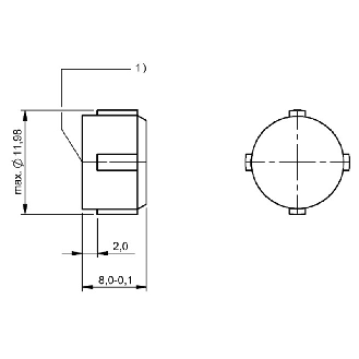 Support de données BF (70/455 kHz), 1023 octets, Ø12x8mm - BIS C-103-05/A (BIS0004)-Lire la description