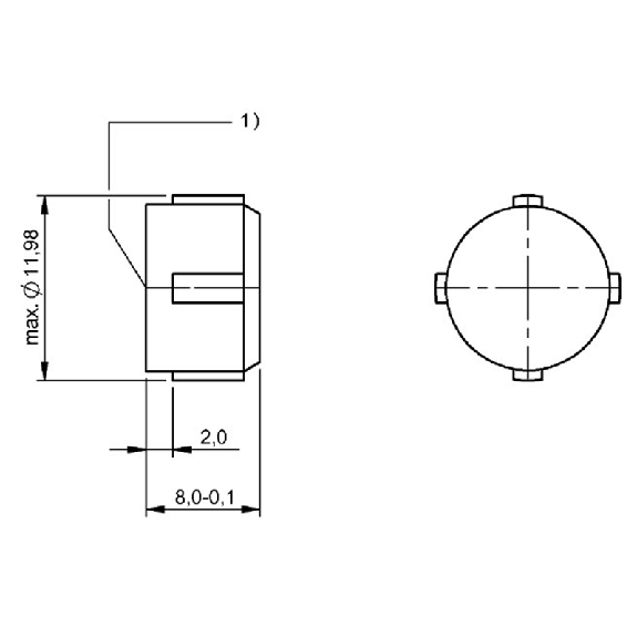 Support de données BF (70/455 kHz), 1023 octets, Ø12x8mm - BIS C-103-05/A (BIS0004)-Lire la description