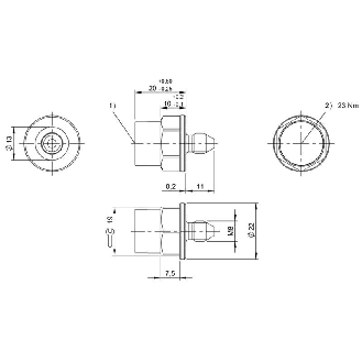 Support de données HF (13,56 MHz) - BIS M-140-02/A-M8 (BIS00M8)-Lire la description