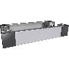 Pièces angle socle +plaq.av./arr.inox 600x100x-mm (LxHxP) - VX 8620.050