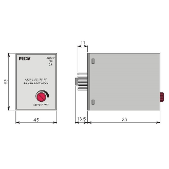 Relais de contrôle de niveau 24VAC , 11 broches - CL1004/U 24Vac-Lire la description