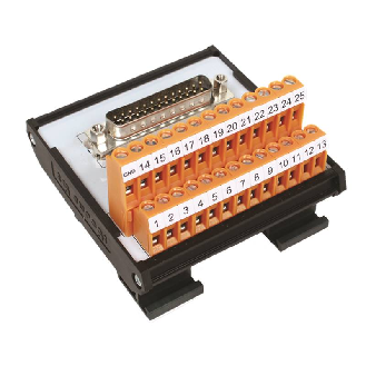 Interface Sub-D 15 pôles mâle 2A, bornes 2 étages (57x82x65mm) - 21E013807 | EDV15M-Lire la description