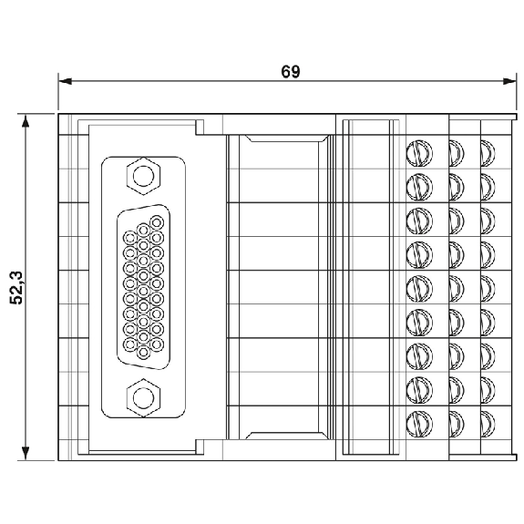 Module VARIOFACE, Bornes à vis HD26 pôles / SUB-D/F 26 pôles - VIP-3/SC/HD26SUB/F Module VARIOFACE, Bornes à vis HD26 pôles / SUB-D/F 26 pôles - VIP-3/SC/HD26SUB/F-Lire la description