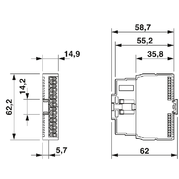 Module de détermination de la température, 4 Pt 100, 3 fils, IP20 - AXL SE RTD4 PT100 Module de détermination de la température, 4 Pt 100, 3 fils, IP20 - AXL SE RTD4 PT100-Lire la description