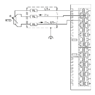Module de détermination de la température, 4 Pt 100, 3 fils, IP20 - AXL SE RTD4 PT100-Lire la description