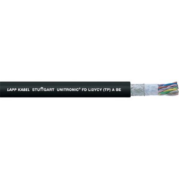 Câble de transmission de données PE/PVC blindé 4X2X0,5 (le mètre) - 0031407 | UNITRONIC FD Li2YCY (TP) A BE 4X2X0,5-Lire la description