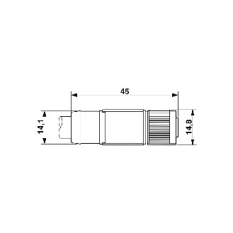 M12A Mâle Droit 12p/M12A Fem Droit 12p; Blindé PUR/PVC Noir 20m - SAC-12P-MS/20,0-35T/FS SH SCO-Lire la description