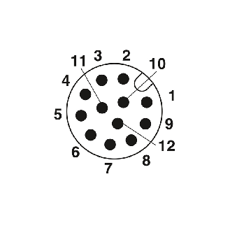 M12A Mâle Droit 12p/M12A Fem Droit 12p; Blindé PUR/PVC Noir 20m - SAC-12P-MS/20,0-35T/FS SH SCO-Lire la description