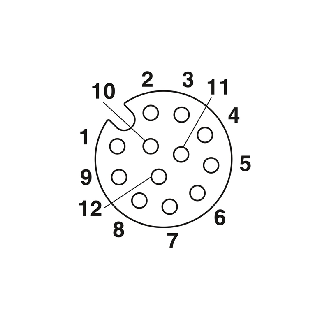 M12A Mâle Droit 12p/M12A Fem Droit 12p; Blindé PUR/PVC Noir 20m - SAC-12P-MS/20,0-35T/FS SH SCO-Lire la description