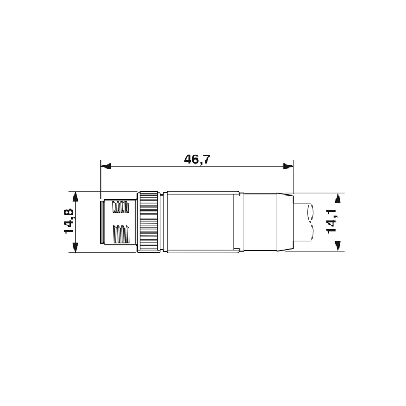 M12A Mâle Droit 12p/M12A Fem Droit 12p; Blindé PUR/PVC Noir 20m - SAC-12P-MS/20,0-35T/FS SH SCO-Lire la description