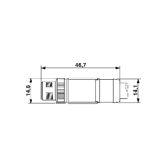 M12A Mâle Droit 12p/M12A Fem Droit 12p; Blindé PUR/PVC Noir 20m - SAC-12P-MS/20,0-35T/FS SH SCO-Lire la description